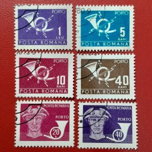 Koleksi Prangko kuno Romania klasik 6 Pcs Porto Campur USED
