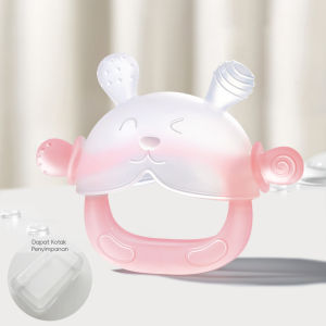 HIPPOLAND Teether Bayi BPA Free Bahan Keamanan Silikon Kelas Makanan Mainan Gerinda Gigi Bayi 479