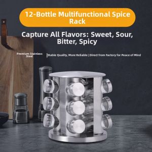 BEIAOLORA | Rotatable Seasoning Rack 12 Pieces