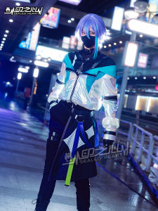 Colorful Stage Mens Cosplay Costume Set God Era Style Anime Game Theme Preorder Brand New High Quality Print Heart