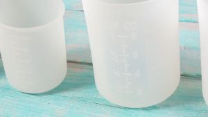 100ml Silicone Measuring Cups With Clear Scale Reusable Split Cup resin mold silicone mold  硅胶量杯 带清晰刻度 色精 滴膠模具 滴胶模具