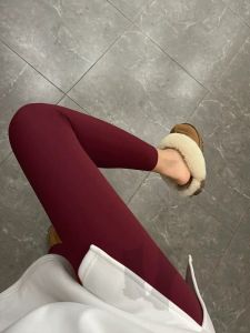 Ankela Red Sharkskin Yoga Pants Womens Fitness Bottom Wear Summer Outdoor High Waist Spring Autumn Eighteen Inches Leggings