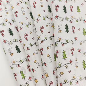 Colored Light Christmas Tree Pattern Tissue Paper 50cm X 35cm Gift Wrapping Paper Suitable for Wedding Christmas Gifts Birthday Gift Wrapping Bouquet Filling Party Favors