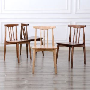 Nordic Style Solid Wood Dining Chair White Willow Wood Chair Backless Modern Simple Leisure Chair Wrought Chair for Home Restaurant
