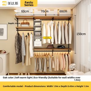 Antique Style Home Use Metal Frame Wardrobe 1.9m