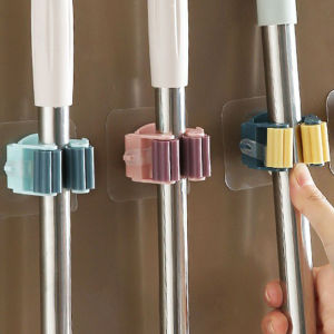 ไม้ถูพื้น ที่แขวนไม้ กวาด เดี่ว สีสันสวยงาม ทูโทน อุปกรณ์แขวนไม้กวาด