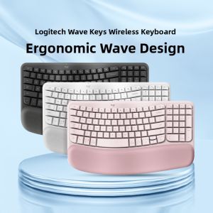 Logitech | Ergonomic Bluetooth Wireless Keyboard With Palm Rest Pink