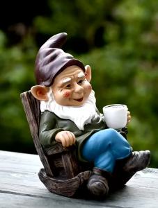 1PC Gnome Lùn Ghế Bập Bênh Nhựa Trang Trí Cho Sân Vườn Ngoài Trời Sân Giải Trí Trà Thời Gian Tượng Trang Trí