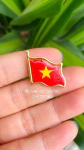 Huy hiệu cờ Việt Nam 2.5 cm Vietnam Flag Souvenir