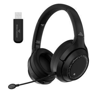 SoundMAGIC P60BT GM Performance Wireless Gaming Headset - 2.4GHz USB Transmission/Bluetooth 5.2 Amazing Movie Headphones Touch Control Lower Latency 50H Playing for PS5 Xbox