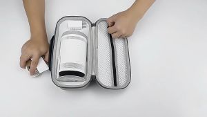 Proyektor Bag HY 300 Pro / 320 Pro Penyimpanan barang tahan air dan bukti debu desain EVA sulit bepergian tas penyimpanan luar ruangan proyektor koper perjalanan sulit yang kombel dengan proyektor gaya bebas