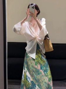 Karrar betsey | Bộ Đồ Nữ Dân Tộc Mùa Hè Áo Blouse Dài Chân Váy 2 Mảnh