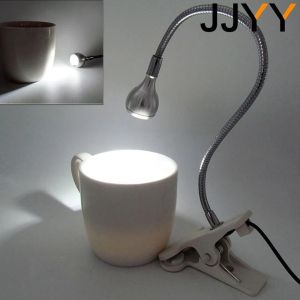 USB Clamp Light LED Desk Lamp 3W Adjustable Hose USB Powered for Computer Book Reading Creative Gift Light