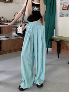 #9200 กางเกงขายาว กางเกงผ้าร่ม เอวยางยืด สีพาสเทล ป้าย Keltis