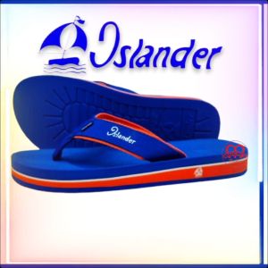 Islander Blue/Orange Men's Non-Slip Rubber Soles Authentic and Original Slippers/Flipflops (Makapal)