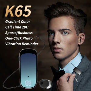 K65 K55 Lavalier Business Bluetooth 5.2 Headphone Talk/Music Time 20 HoursLED Digital DisplayNoice Cancelling Wireless Headset