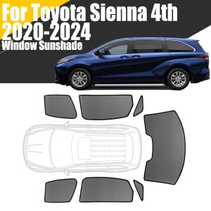 Custom Magnetic Car Window Sunshade For Toyota Sienna 4th 2020 - 2024 Curtain Mesh Front Windshield 2021 2022 2023