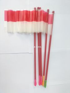 20pcs BENDERA TANGKAI + balon bendera plastik merah putih