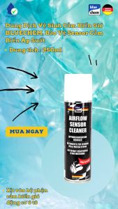 Bluechem Dung Dịch Vệ Sinh Cảm Biến Gió AirFlow Sensor Cleaner 200ml bình xịt cho động cơ xăng và diesel Làm sạch cảm biến nhạy cảm | Bay hơi nhanh không để cặn | Cải thiện khởi động động cơ