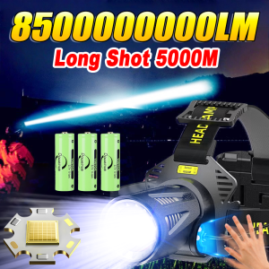 8500000000LM Ultra Bright LED Head Flashlight IR Sensor Headlamp Rechargeable XHP360 Headlight 18650 Fishing Camping Lantern