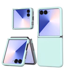 szhaiyu | Luxury 2 IN 1 Armor Ultra Thin Liquid Skin Feel Phone Case For Samsung Galaxy Flip 8 7E 7 6 5 With Hinge Shockproof Back Cover