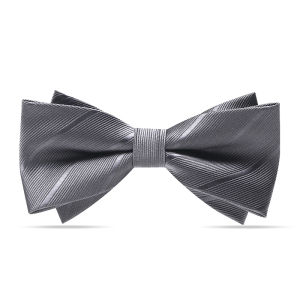 LIESHANG | Formal Mens Bow Tie Gray Black
