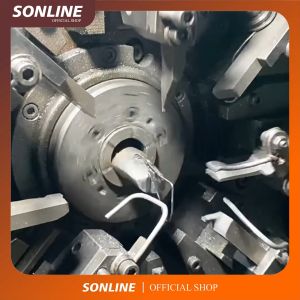 SONLINE 10 Pcs Connector Kili-kili Pancing Rolling Swivel Bahan Stainless Steel Fishing Gear ZXBZO