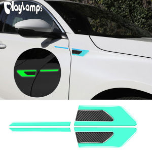 2Pcs/Set Car Luminous Auto Truck Safety Warning Tape Car Door Protector   Bumper Anti-collision Strips Secure Reflective Stickers