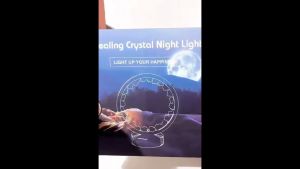 Natural Stone Crystals Healing Stone Amethyst Citrine Clear Quartz Round Lamp