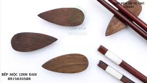Gác đũa gỗ óc chó siêu sạch hình giọt nước - Bộ 10 Chiếc [CTL537]