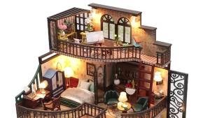 Wooden Doll House 3D Puzzle Assembly Building Model Kit Production Small Room Toys Home Bedroom Decoration With Furniture Light
