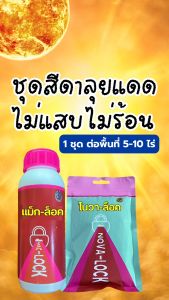 ชุดสีดาลุยแดด ซันเบิร์น แม็คล็อค 500 ซีซี 1 ขวด + โนวาล็อค 1 ซอง ได้พื้นที่ 10 ไร่ ลดการคายน้ำ ปรับสมดุลของพืช