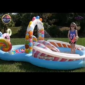 INTEX Candy Zone Play Center Children Swimming Pool Playground Toy Swim Gelongsor Kolam Renang Mainan Budak 57149 糖果乐园水池