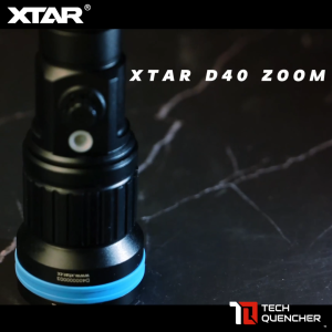 XTAR D40 Zoom Diving Flashlight - Adjustable Beam - 1600 Lumens - 700m- USB-C Charging 21700 Battery
