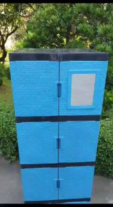 LEMARI PAKAIAN PLASTIK BABY BERLIAN AKAKO MURAH TERBARU 2 3 4 5 SUSUN KACA KUNCI MIRROR CERMIN