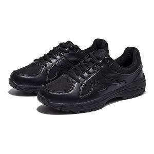 Mens Training Running Shoes Breathable Mesh Shock Absorption Anti-slip Rubber Outsole Fitness Sports Shoes Black Full Black