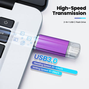 Jaster | TYPE-C 2 IN 1 USB 3.0 Flash Drive 128GB 32GB  Memory Stick 64GB 16GB Wedding Gift Pen Drive 8G Silver Plastic USB Stick Pendrive