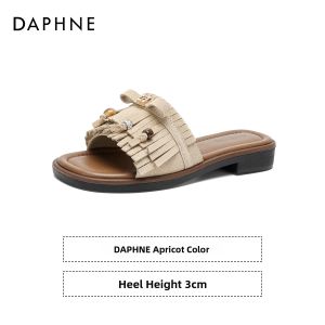 Daphne | Black Crystal Decorated Summer Flat Sandals Comfortable