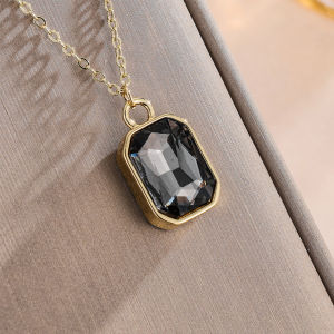 Trendy Square Stainless Steel Zirconia Earrings For Women Girls Gold Color Metal Crystal Earring Party Birthday Daily Jewelry