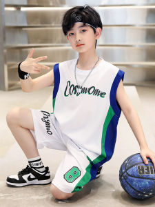 Boys Summer Sports Vest And Pants Two-Piece Set Quick Dry Sleeveless Basketball Training Clothes Childrens Athletic Wear
