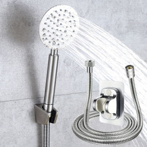 Handheld Stainless Steel Booster Shower Head Silicone Water Outlet Round Square Bathroom Shower Head Set
