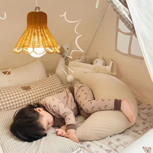 INS Style Kids Tent Decorative Light Childrens Room Rattan-Weaved Ceiling Lamp Photography Props Hand-Woven Rattan Lamp LED Light