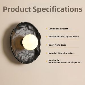 OUCHAO | Designer Scandinavian Style Wall Light for Bedroom Hallway Living Room Entrance
