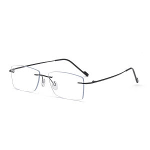 Chaoku | Ultra Light Titanium Round Rimless Customizable Glasses Frame