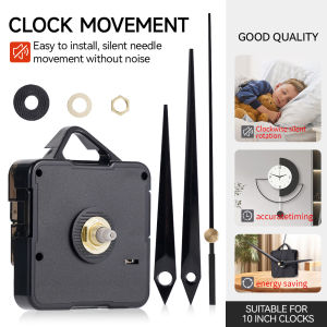 6168 Model Silent Quartz Clock Movement Kit with Hands High Torque 10 Inch DIY Wall Clock Repair Replacement Parts