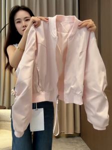 SHANGSHA | Retro Style Korean Chic Lazy Wind Pink Jacket