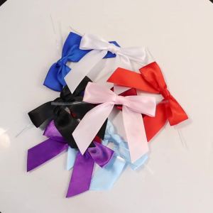 10 Chiếc Nơ Buộc Bằng Vải Satin Polyester Nhiều Màu Sắc Dùng Để Buộc Kín Túi Bánh Kẹo Quà Cưới Trang Trí