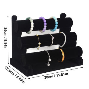 Bracelet Display Rack 2-Layer 3-Layer Bracelet Storage Rack Velvet Jewelry Rack Suitable for Necklaces Headbands Watches