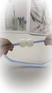 MD-C1231 Tali Pengikat Gorden Mutiara Model Klip Pengait Hordeng Curtain Ball / Tali Tirai Jendela