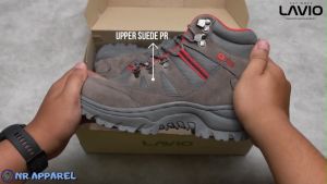 Sepatu Safety Boots Hiking Touring Anti Slip Ringan Full Jahit Bahan Suede Premium Geneva High